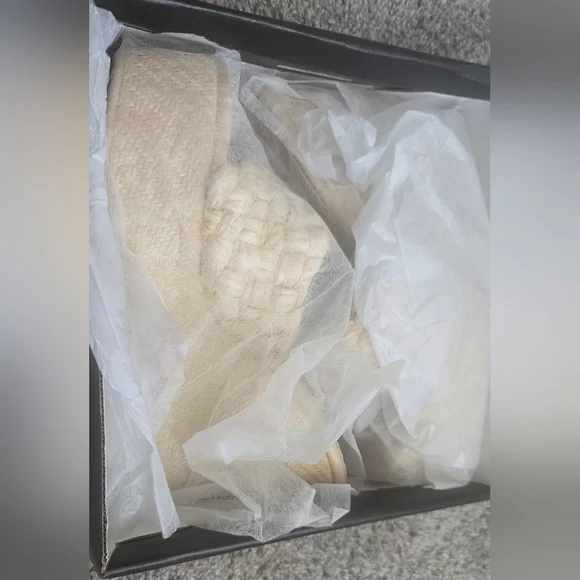 Fashion Nova Women's Cream Wedge Sandals - Picture 8 of 8